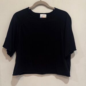 Crush Size 1 or Small Women's Jet Black Short Sleeve sweater